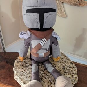 Star Wars Plush Mandalorian Toy in Gray, Brown and Orange